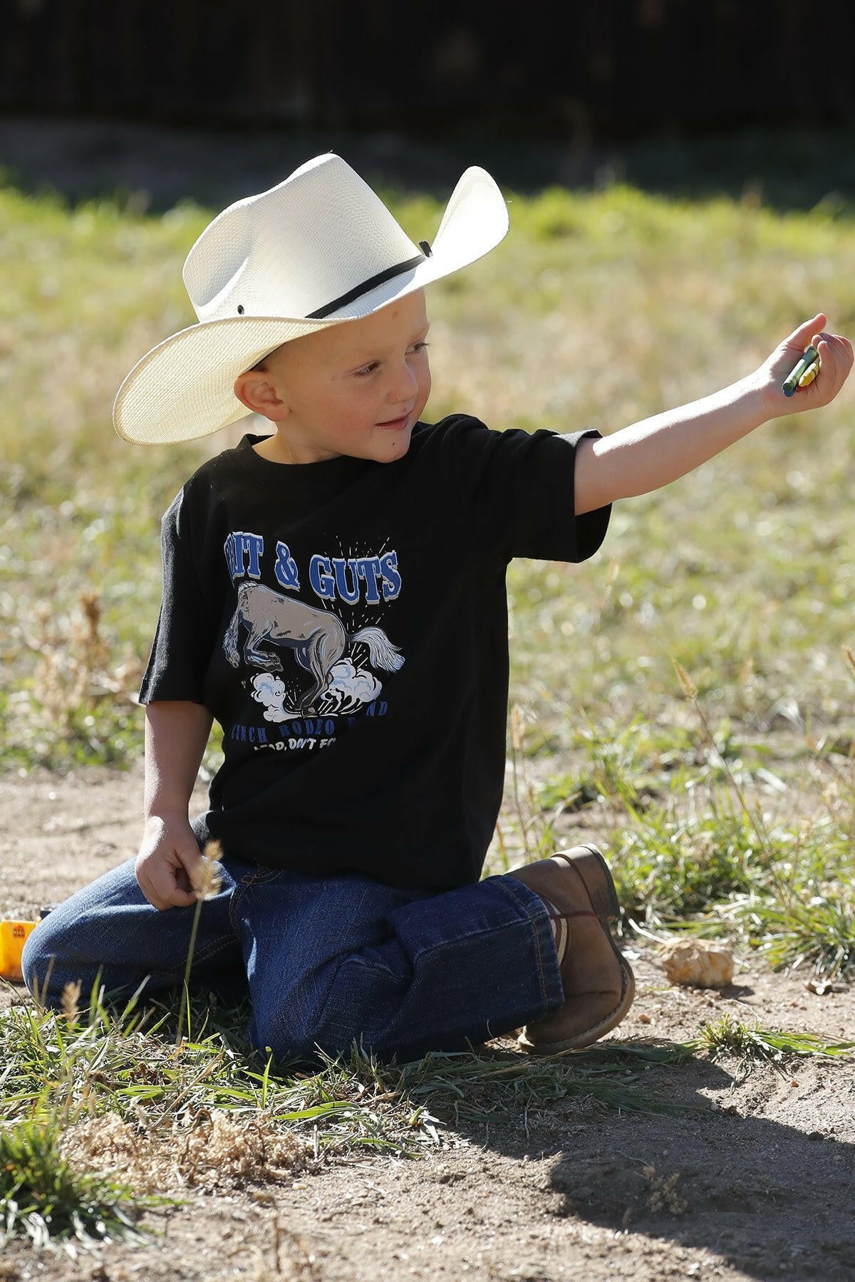 Cinch Infant Boy's Black Tee.
