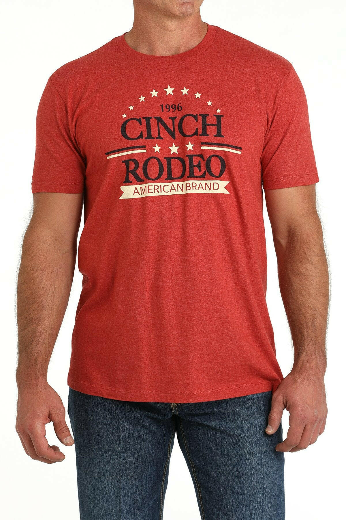 Cinch Men's Red Graphic Tee.