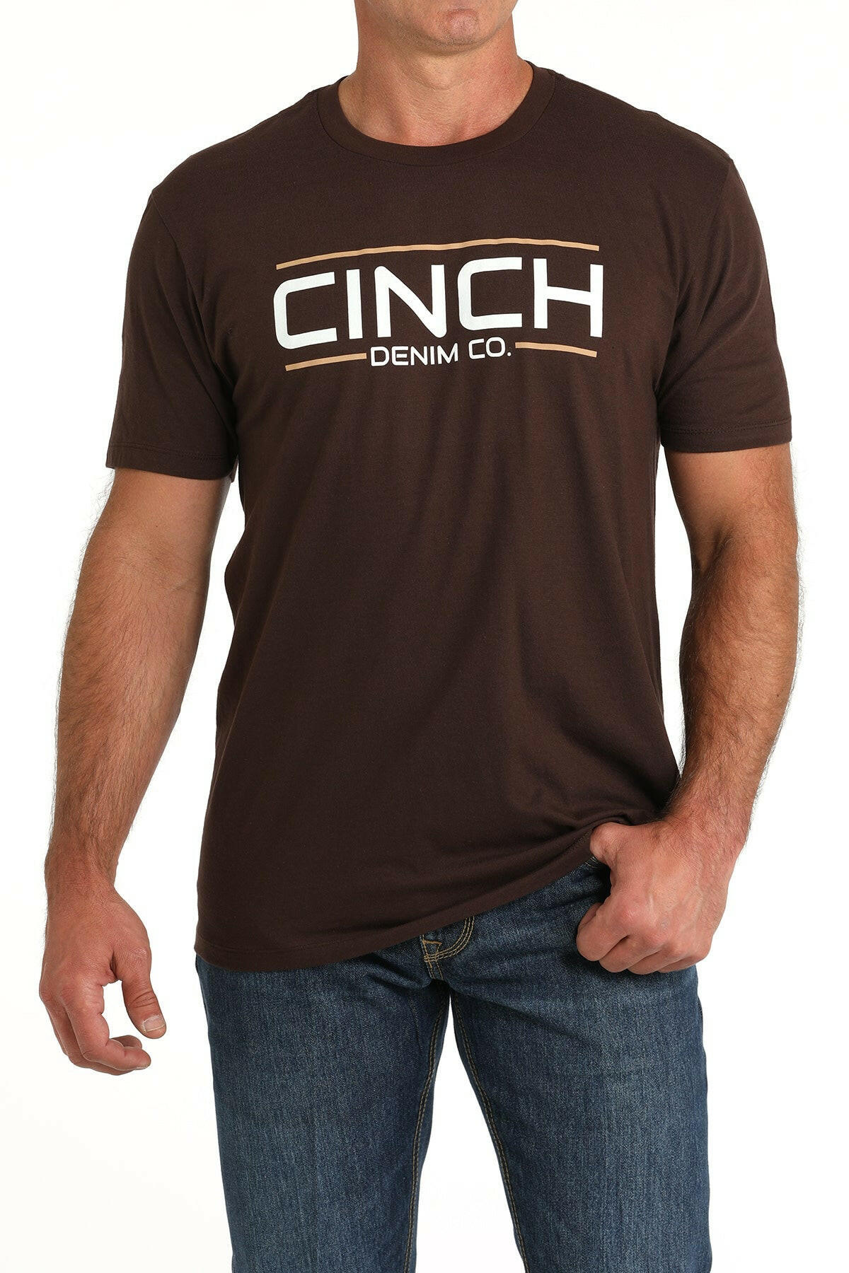 Cinch Men's Brown Graphic Tee.