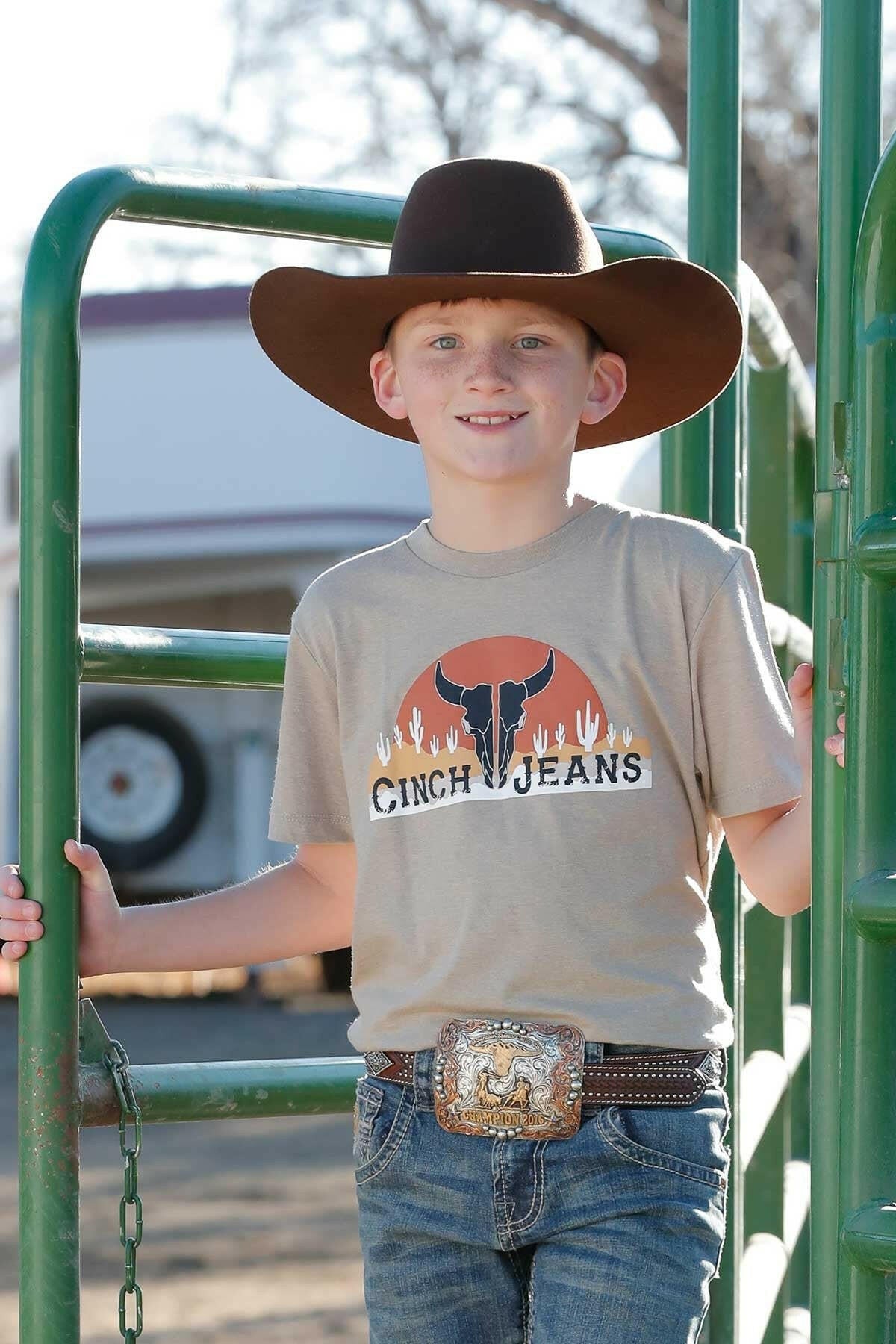 Cinch Boy's Desert Skull Tee.