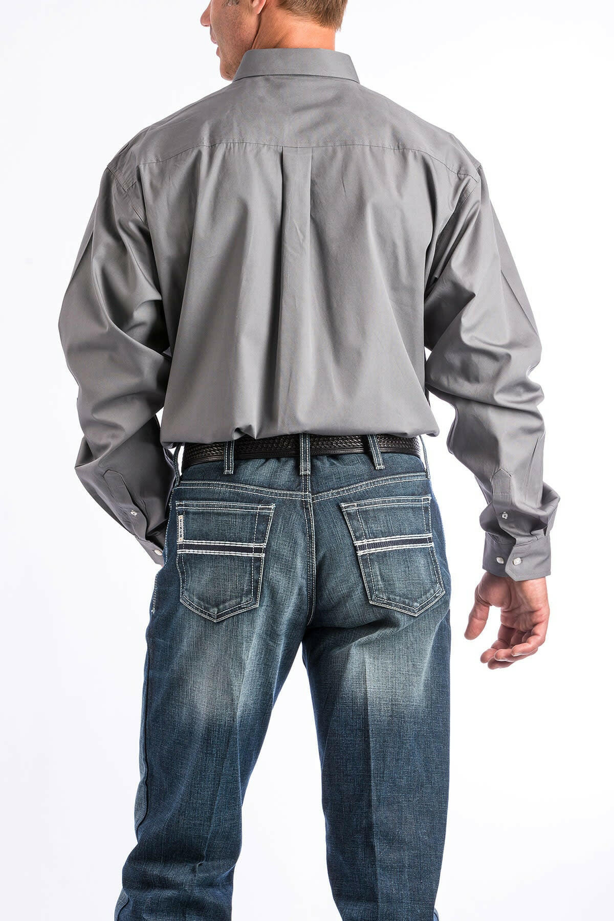 Cinch Men's Grey Button Down Shirt.