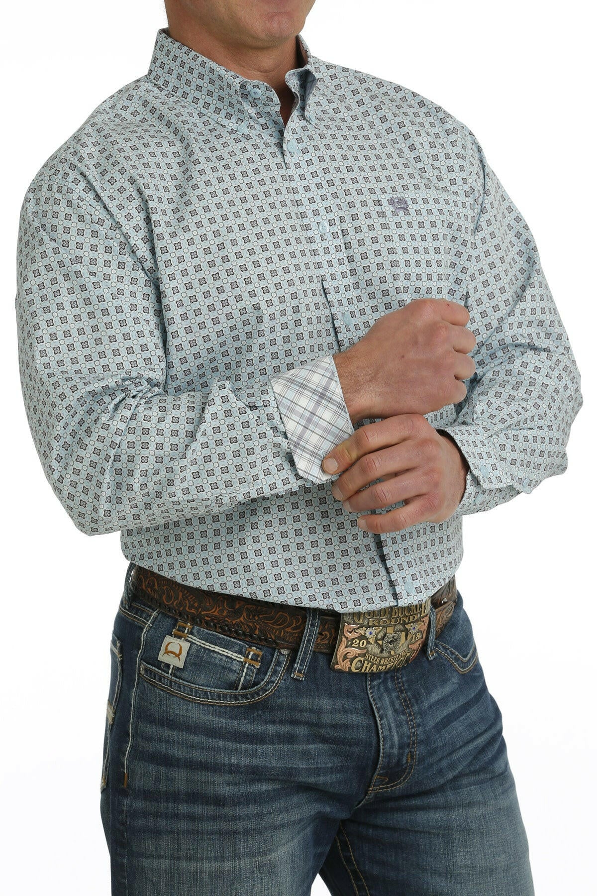 Cinch Men's Print Button Down Shirt.
