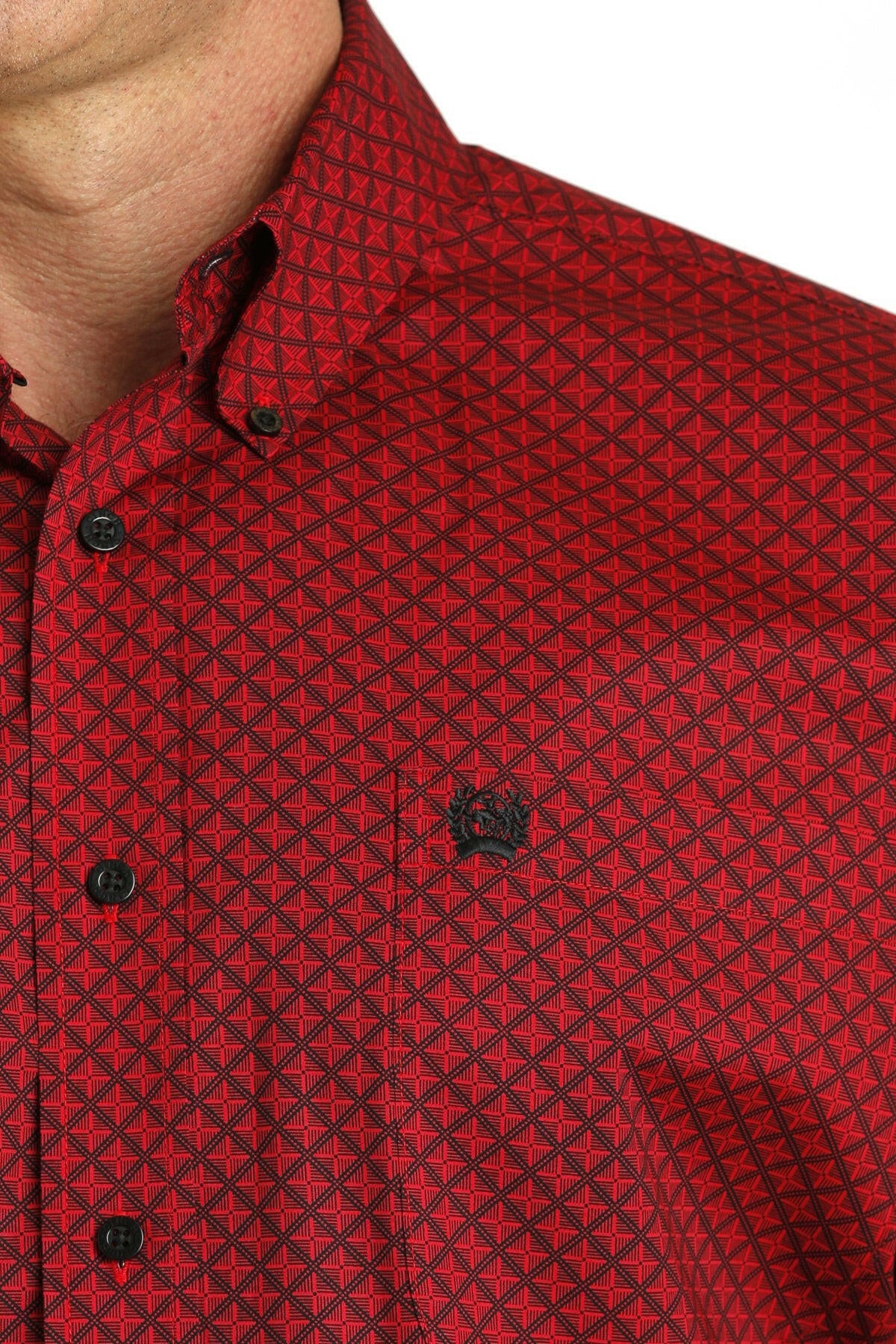 Cinch Men's Red Button Down Shirt.