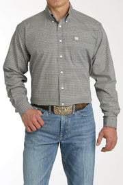 Cinch Men's Multicolor Patterned Long Sleeve Shirt.
