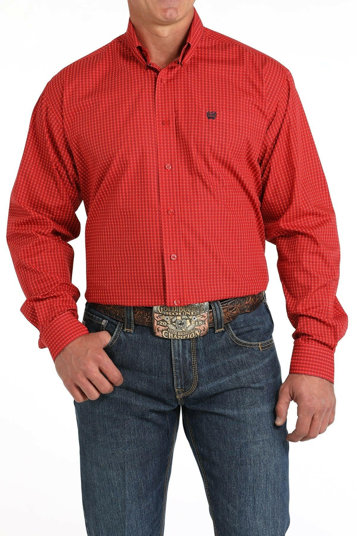 Cinch Men's Money Print Button Down Shirt.