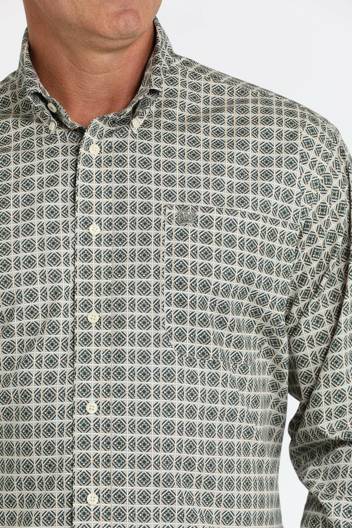 Cinch Men's Kaleidoscope Print Button Down Shirt.