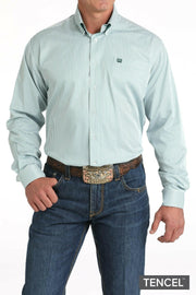 Cinch Men's Stripe Print Button Down Shirt.