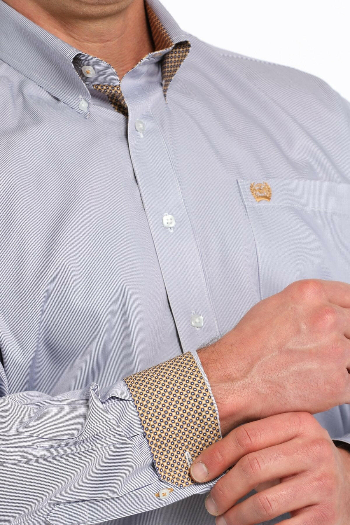 Cinch Men's Stripe Button Down Shirt.