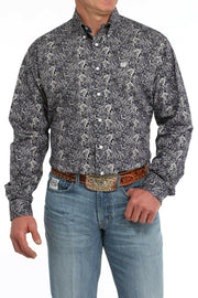 Cinch Men's Paisley Print Button Down Shirt.