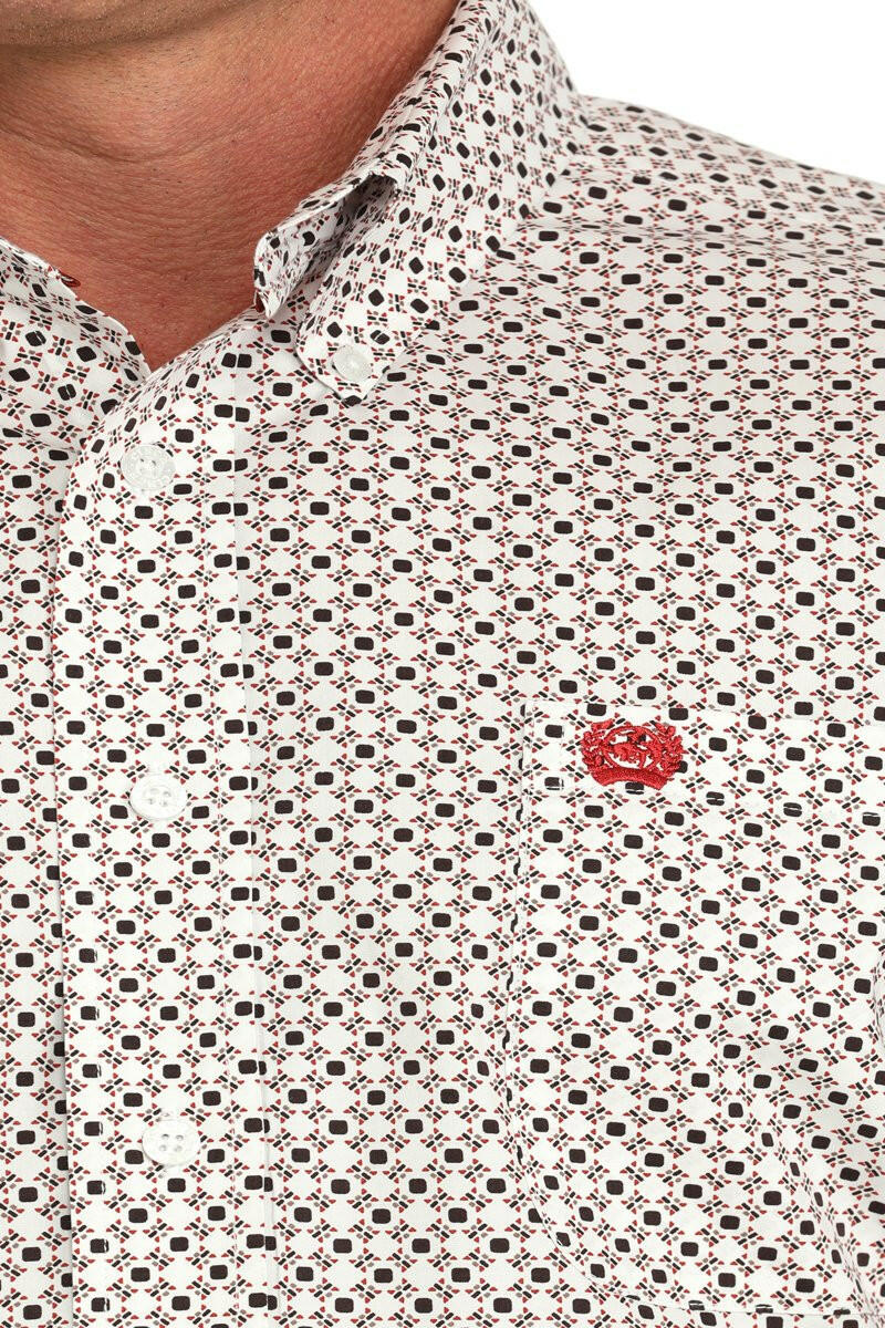 Cinch Men's Geometric Print Button Down Shirt.