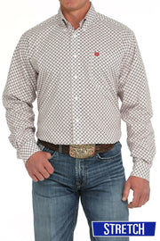 Cinch Men's Geometric Print Button Down Shirt.