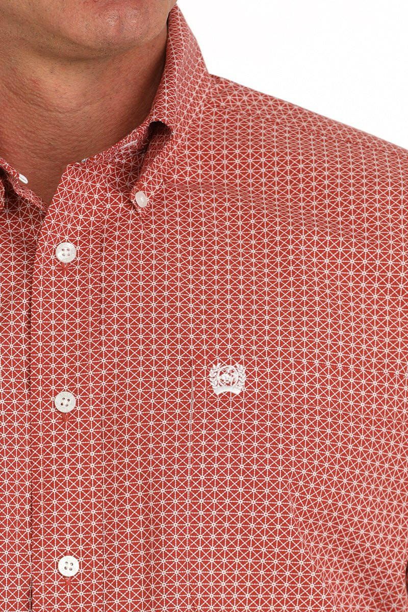 Cinch Men's Medallion Print Button Down Shirt #MTW1105871.