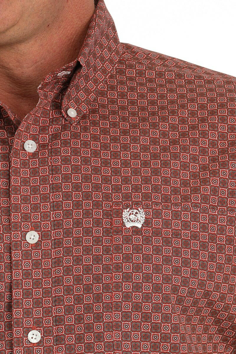 Cinch Men's Medallion Print Button Down Shirt.