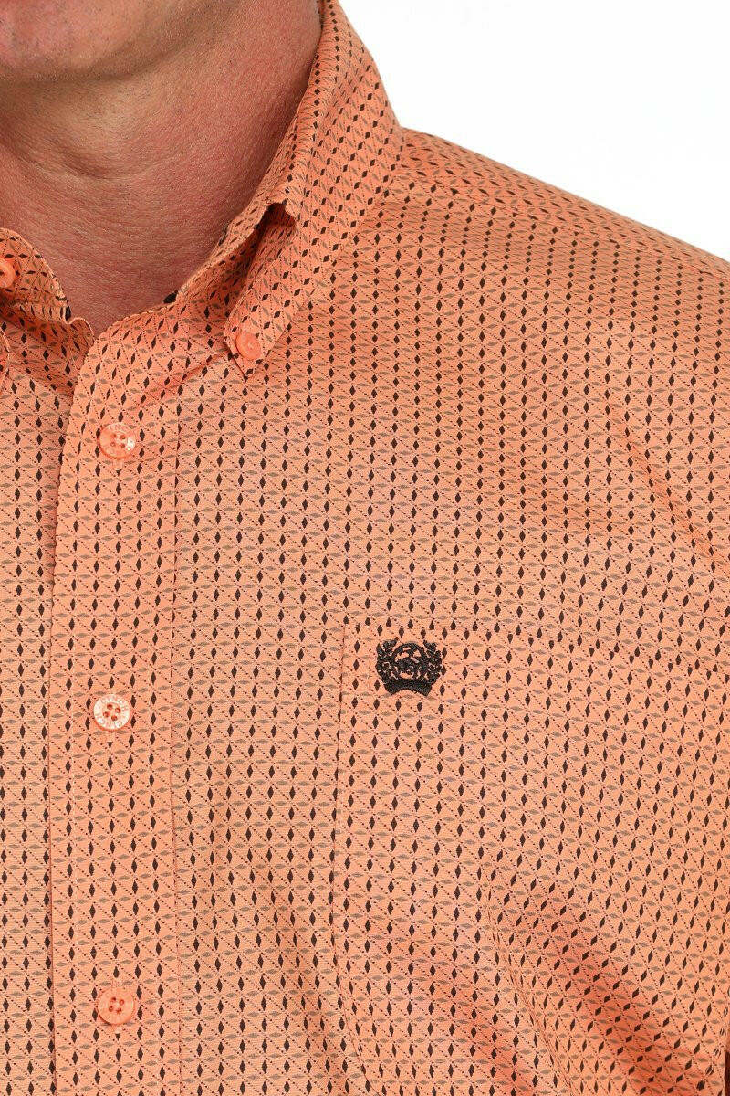 Cinch Men's Geometric Print Button Down Shirt.