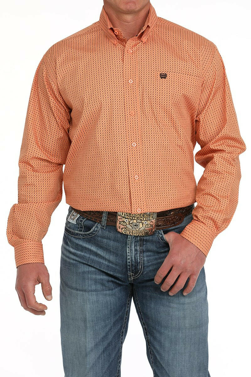 Cinch Men's Geometric Print Button Down Shirt.