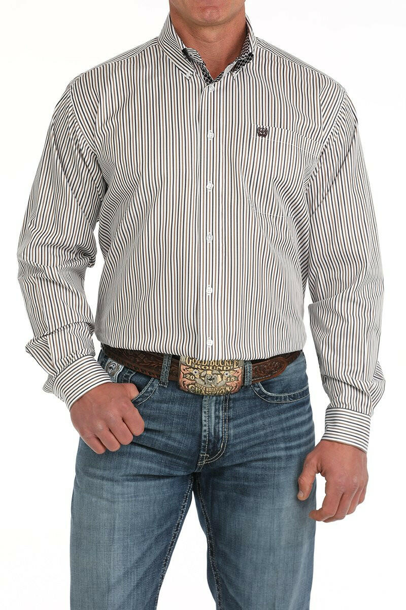 Cinch Men's Striped Button Down Shirt #MTW1105880.
