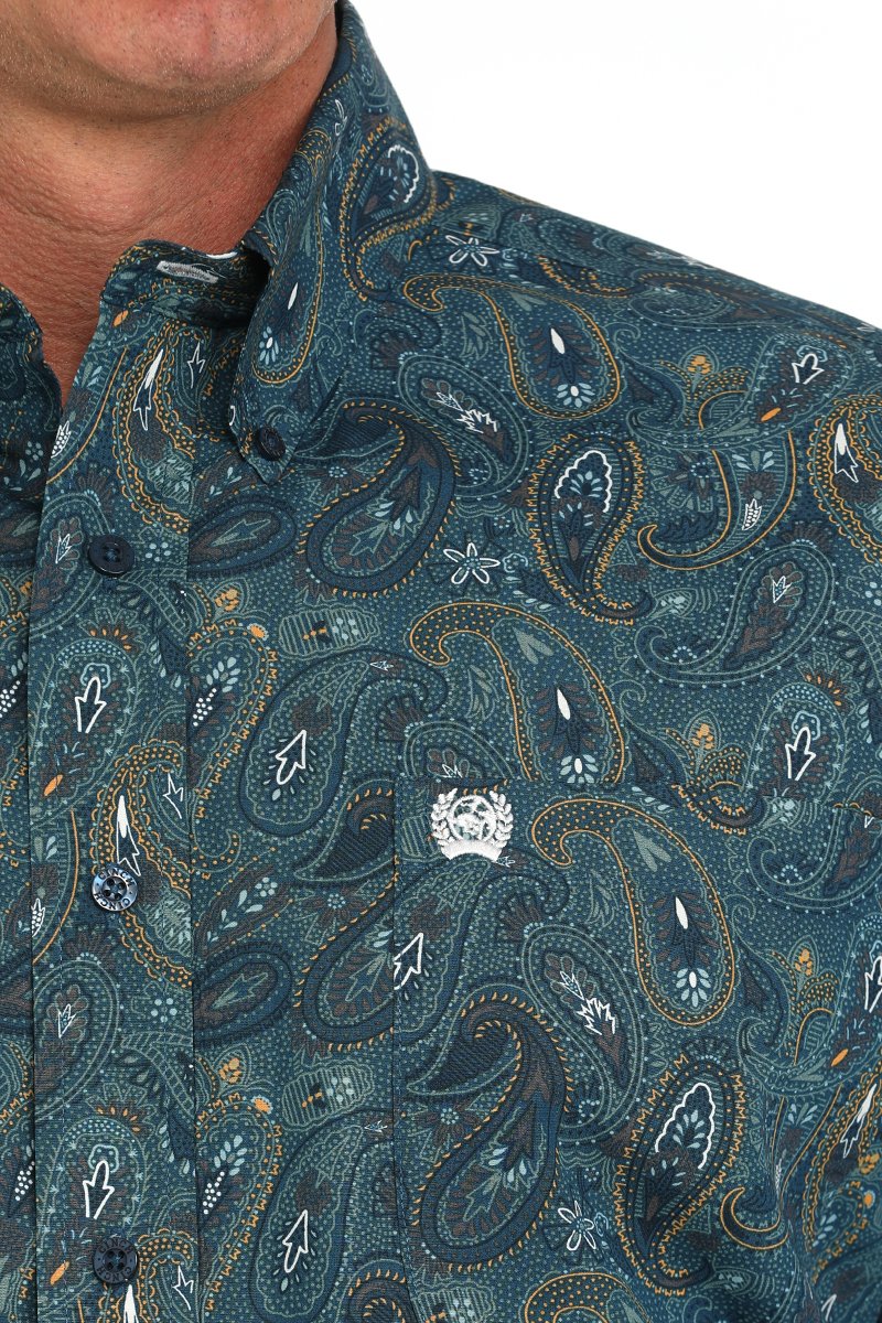 Cinch Men's Paisley Print Button Down Shirt