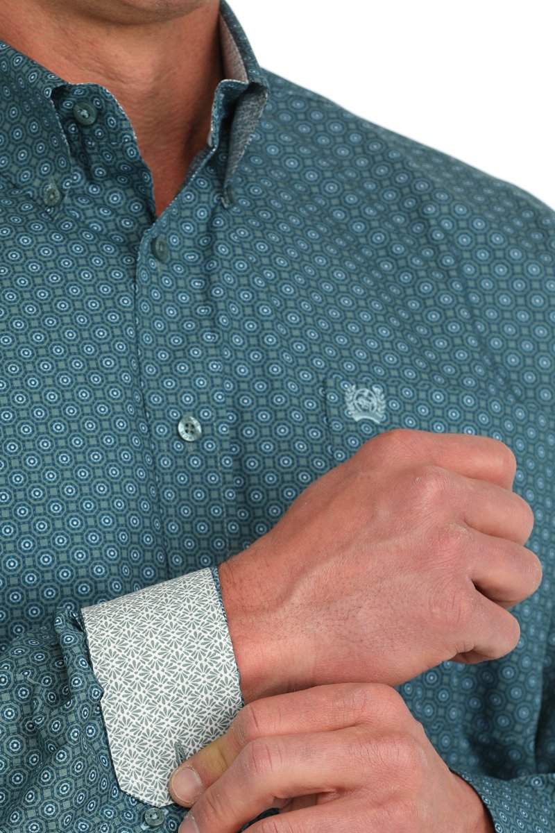 Cinch Men's Medallion Print Button Down Shirt