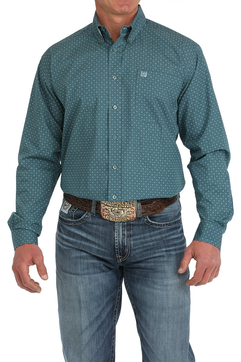 Cinch Men's Medallion Print Button Down Shirt