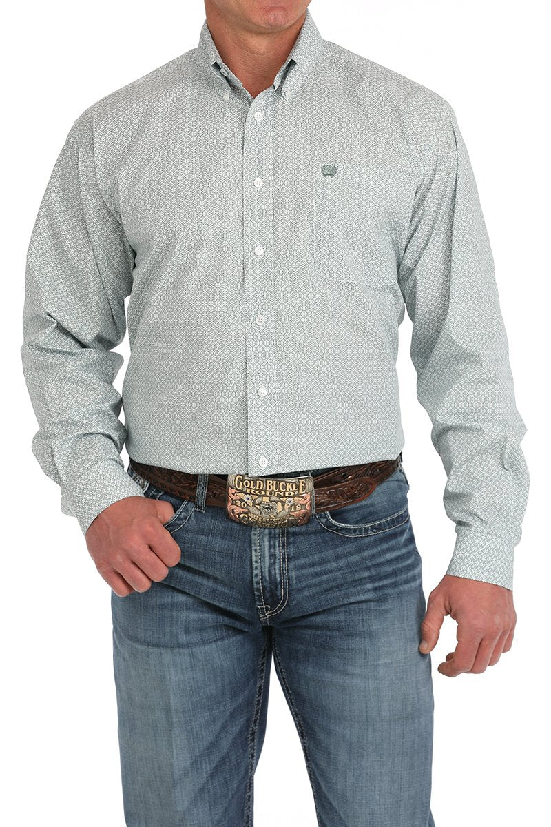 Cinch Men's Medallion Print Button Down Shirt