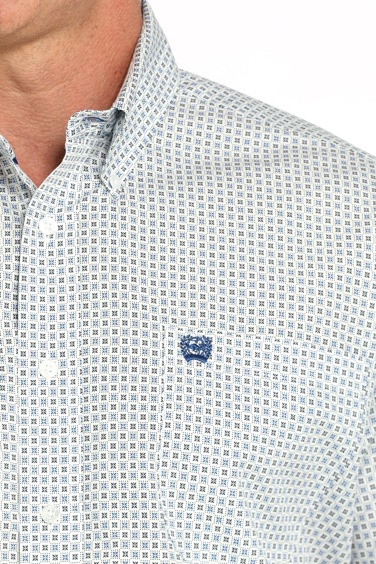 Cinch Men's Geometric Print Button Down Shirt