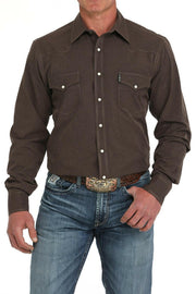 Cinch Men's Solid Modern Fit Snap Front Shirt MTW1303083.