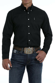 Cinch Men's Black Modern Fit Button Down Shirt.