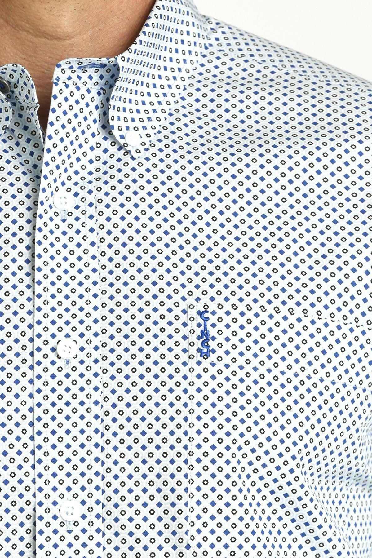 Cinch Men's Light Blue Button Down Shirt.