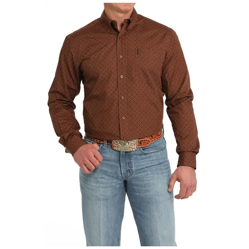Cinch Men's Printed Button Down Shirt.