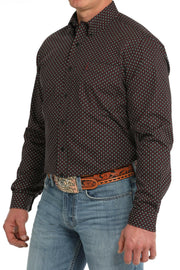 Cinch Men's Geometric Print Button Down Shirt.