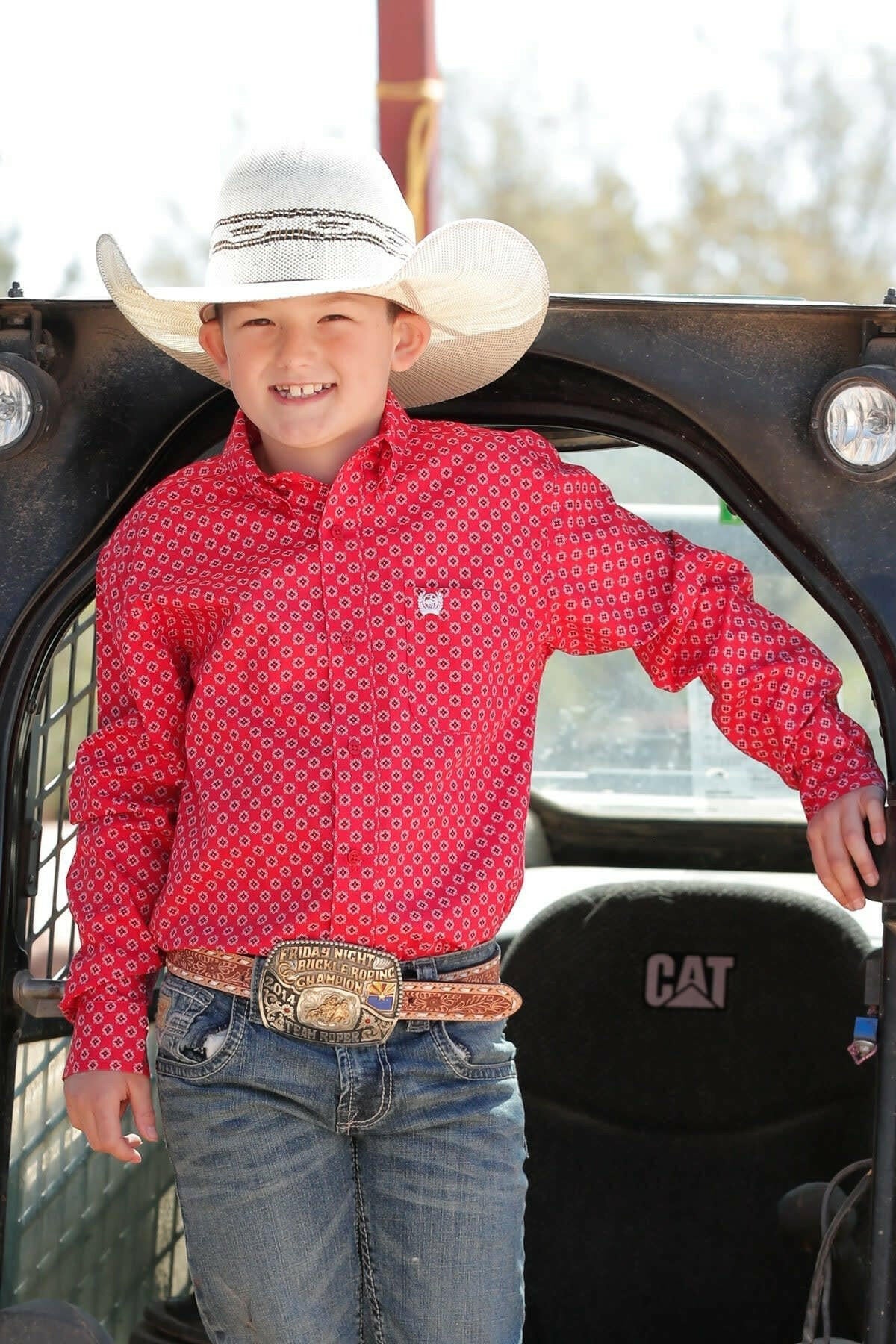 Cinch Boy's Geometric Button Down Shirt.