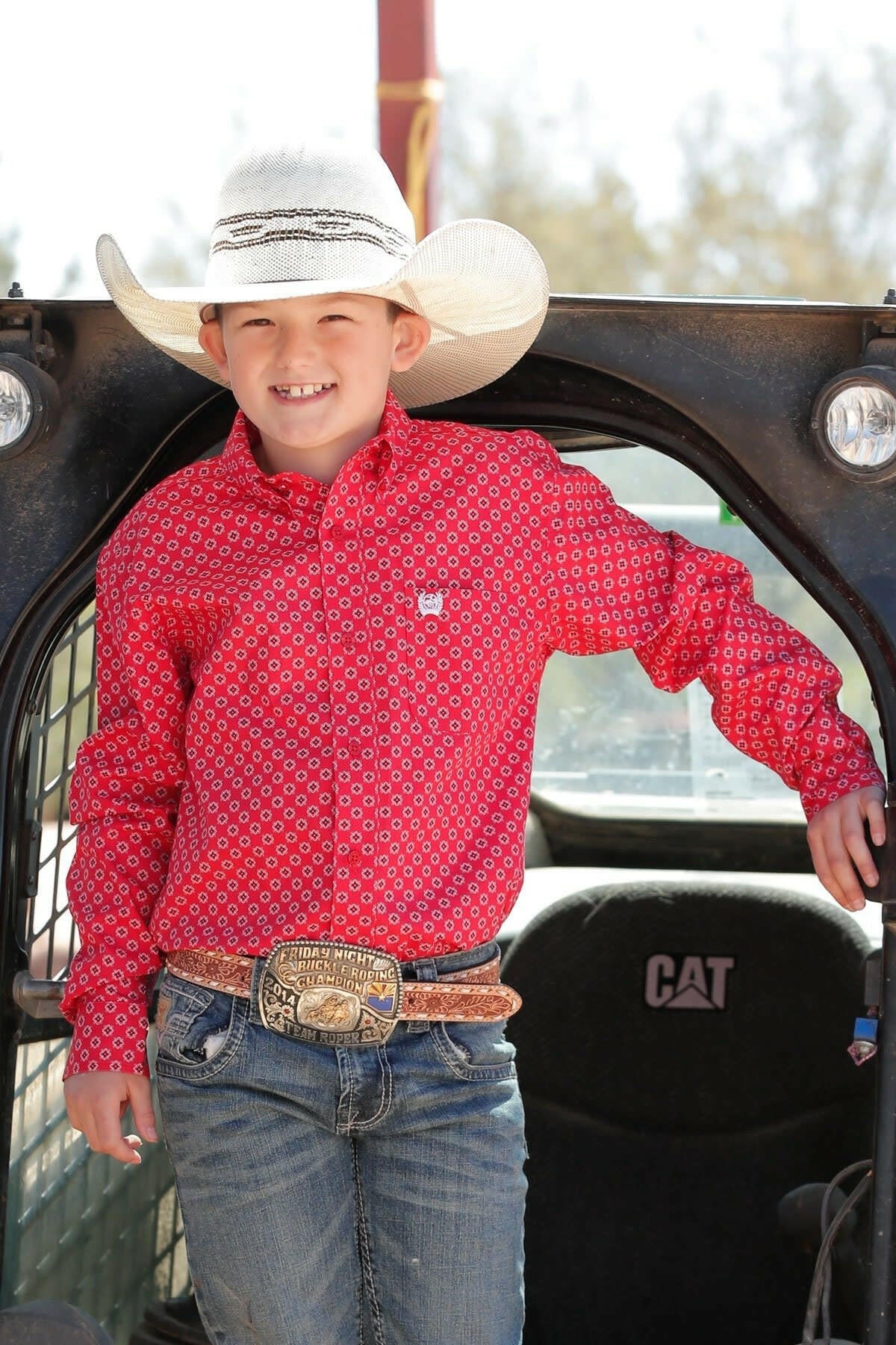 Cinch Boy's Geometric Button Down Shirt.