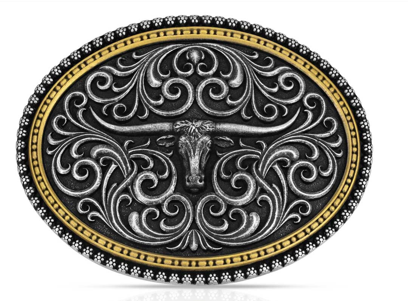Montana Silversmiths Two Tone Stockyard Buckle A1077P