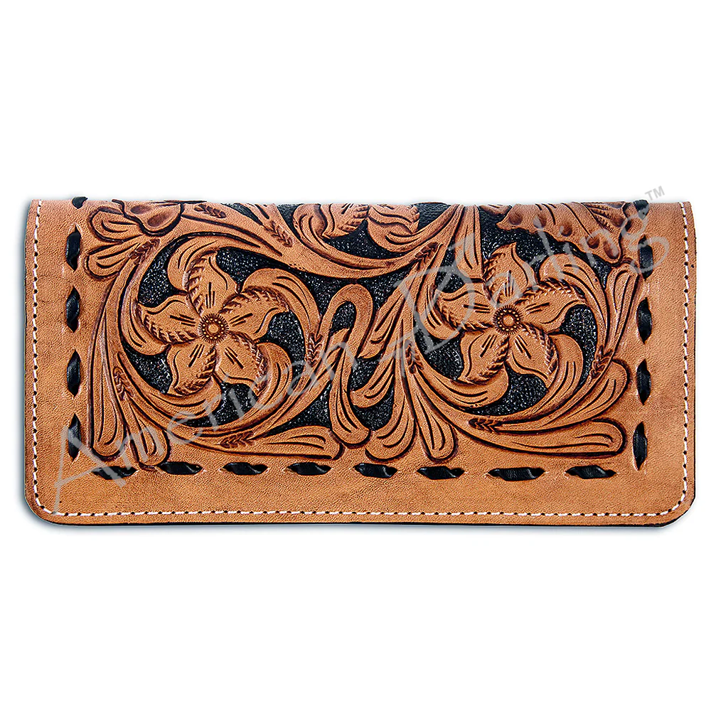 American Darling Leather Tooled Black Buckstitch ADBG488.