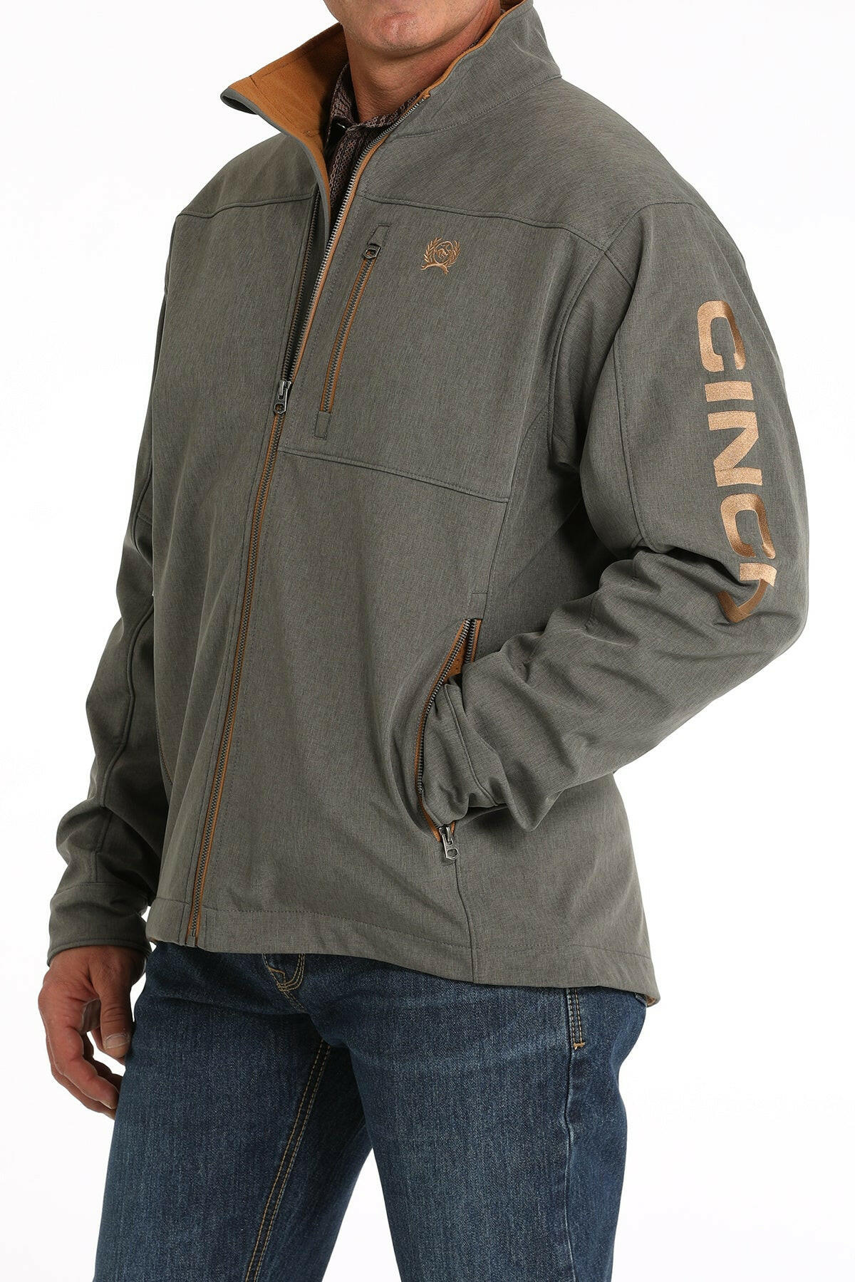 Cinch Men's Charcoal Bonded Jacket.