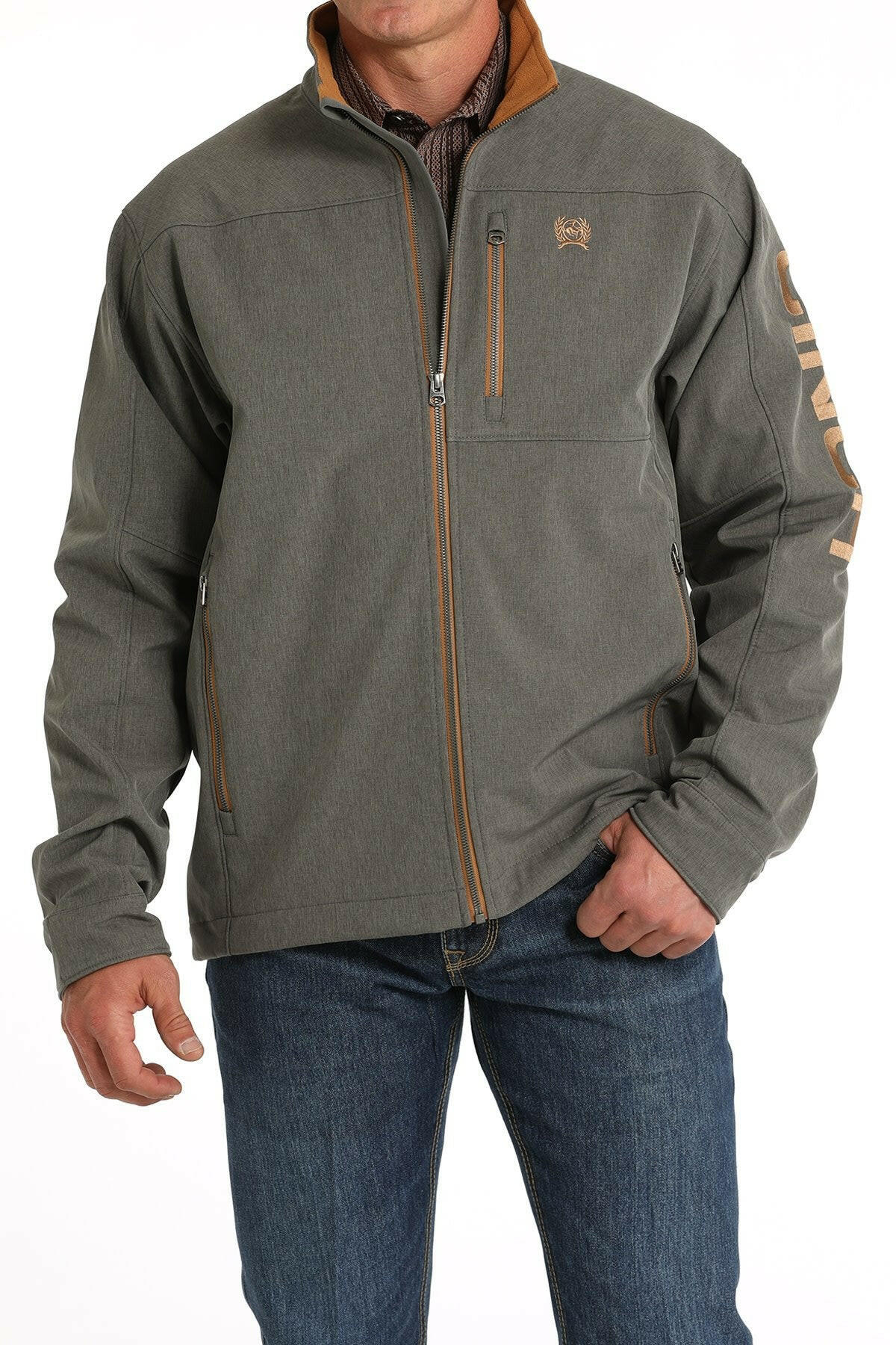 Cinch Men's Charcoal Bonded Jacket.