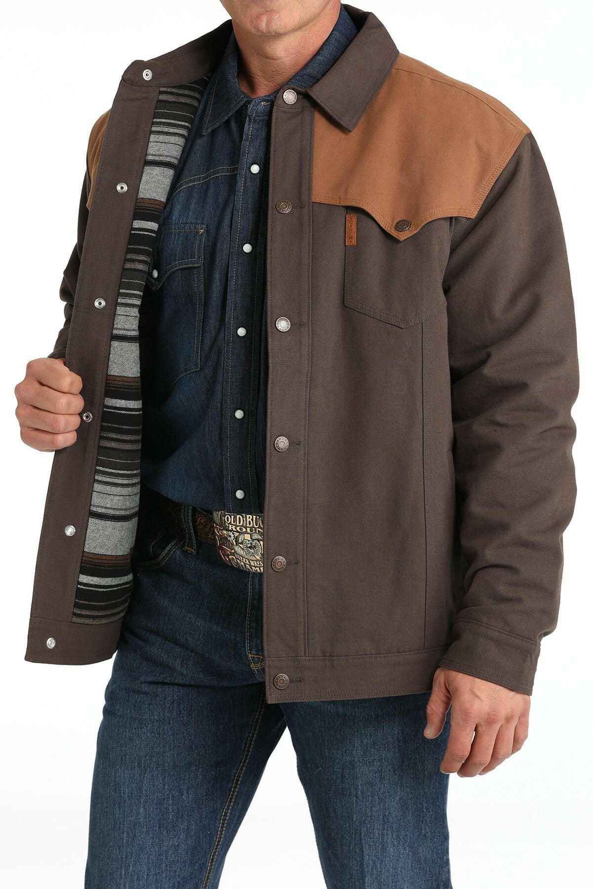 Cinch Men's Canvas Wax Coated Jacket.