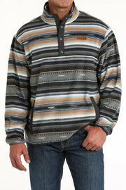 Cinch Men's Black Polar Fleece Pullover.