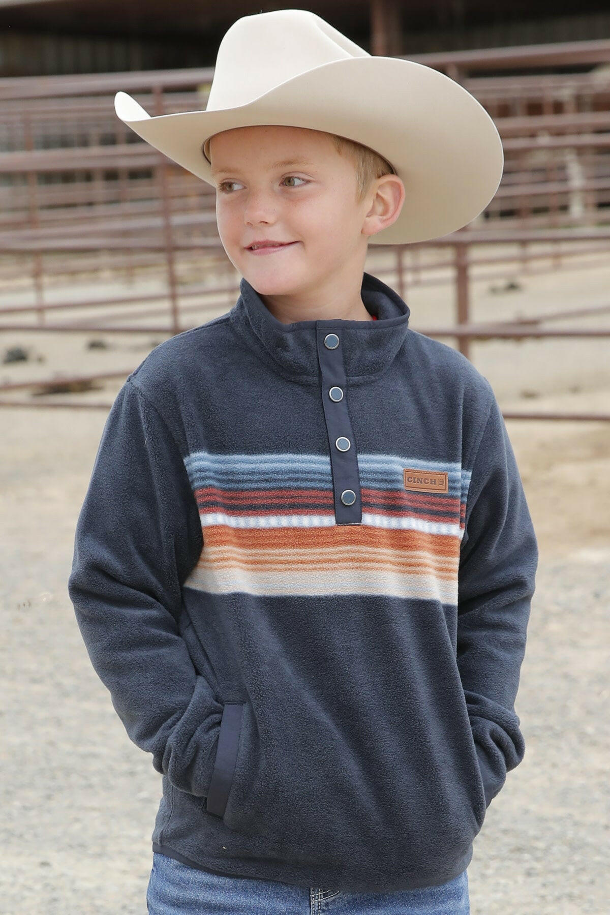 Cinch Boys Polar Fleece Navy.