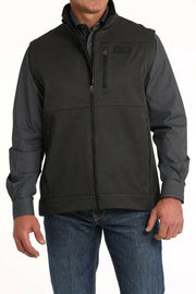 Cinch Men's Black Softshell Vest.
