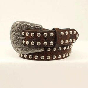 Nocona Women's Brown Studded Western Belt.