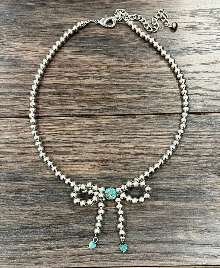 WESTERN SILV BOW NECKLACE 739624.