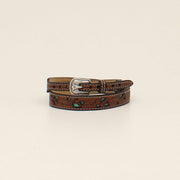 Twister Floral Tooled Turquoise Underlay Hatband 0275433