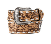3D Kids Aces Flrl Hand Tooled Belt SBB2S10146.