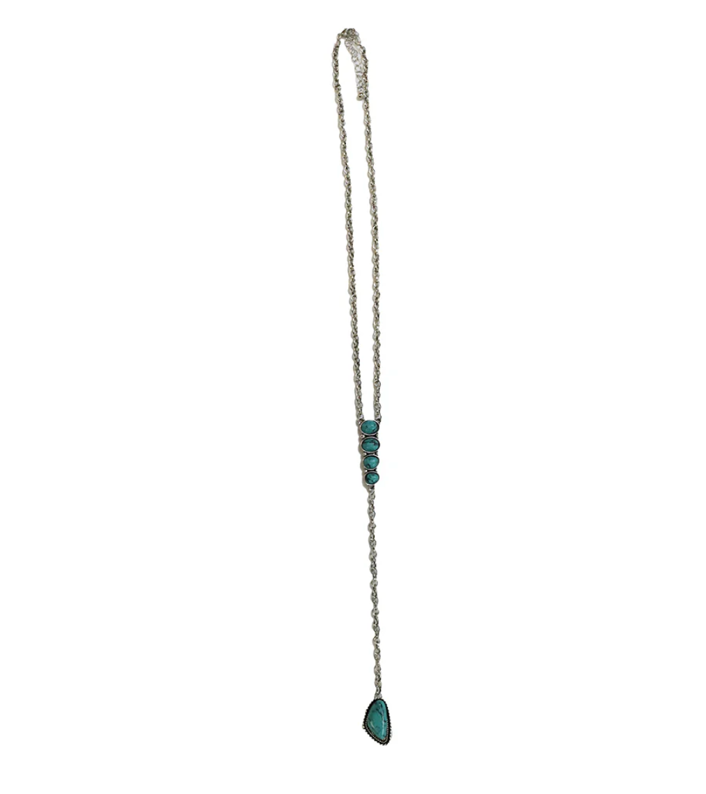 West & Co Silver Chain with Turquoise Accents N1454 | Corral Western Wear