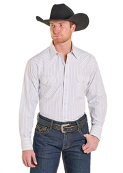 Panhandle Men's White Satin Snap Front Shirt SMN2S07619