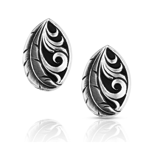 MONTANA SILV DROP FEATHER EARRINGS ER6586.