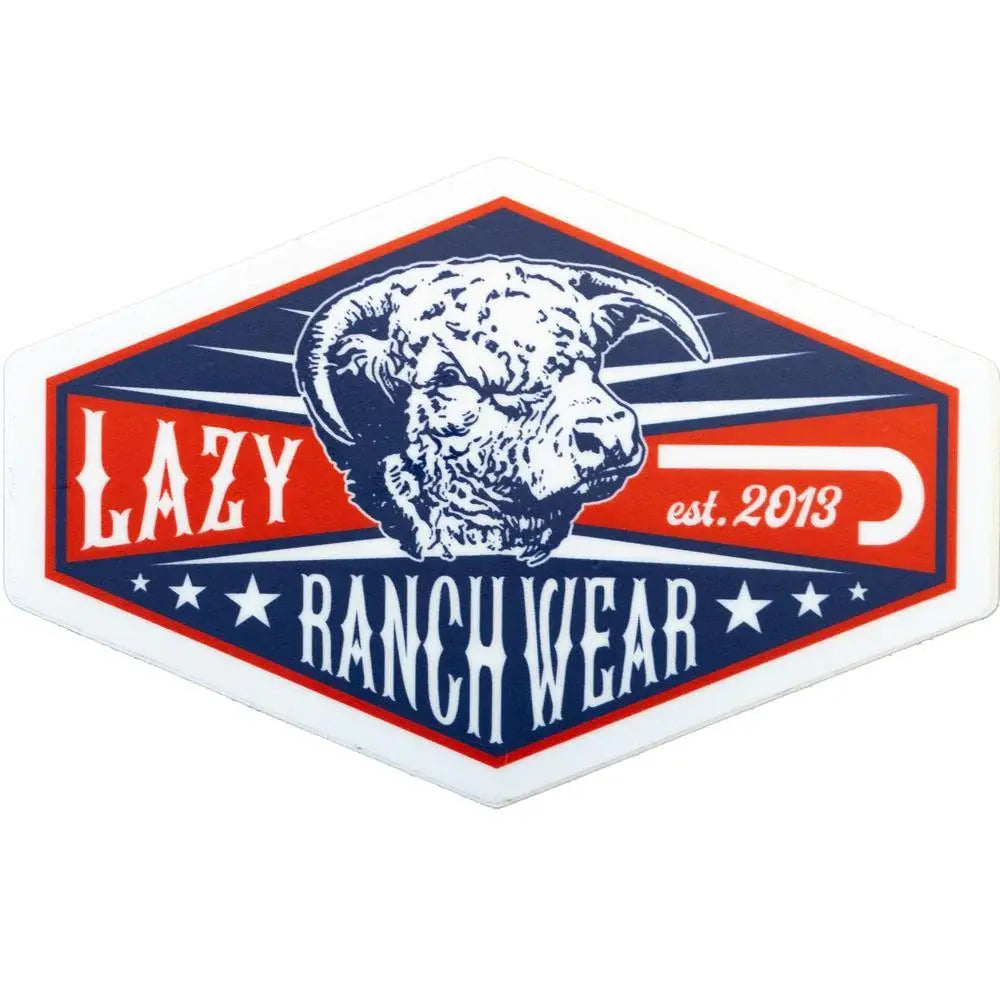Lazy J Ranch Wide Diamond Sticker WDSTICK
