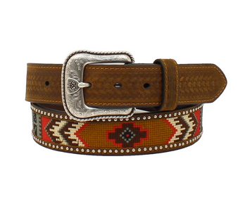 Ariat Men's Southwestern Embroidered Western Belt A1033202