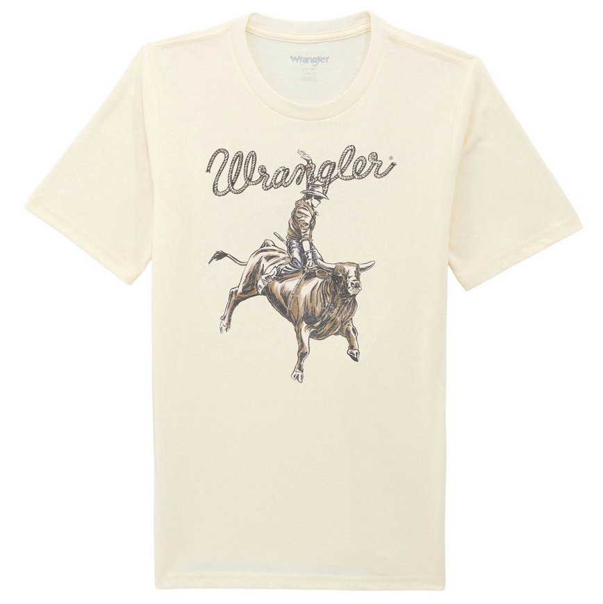 Wrangler Boys Antique Wht Heather SS Tee 2375837.